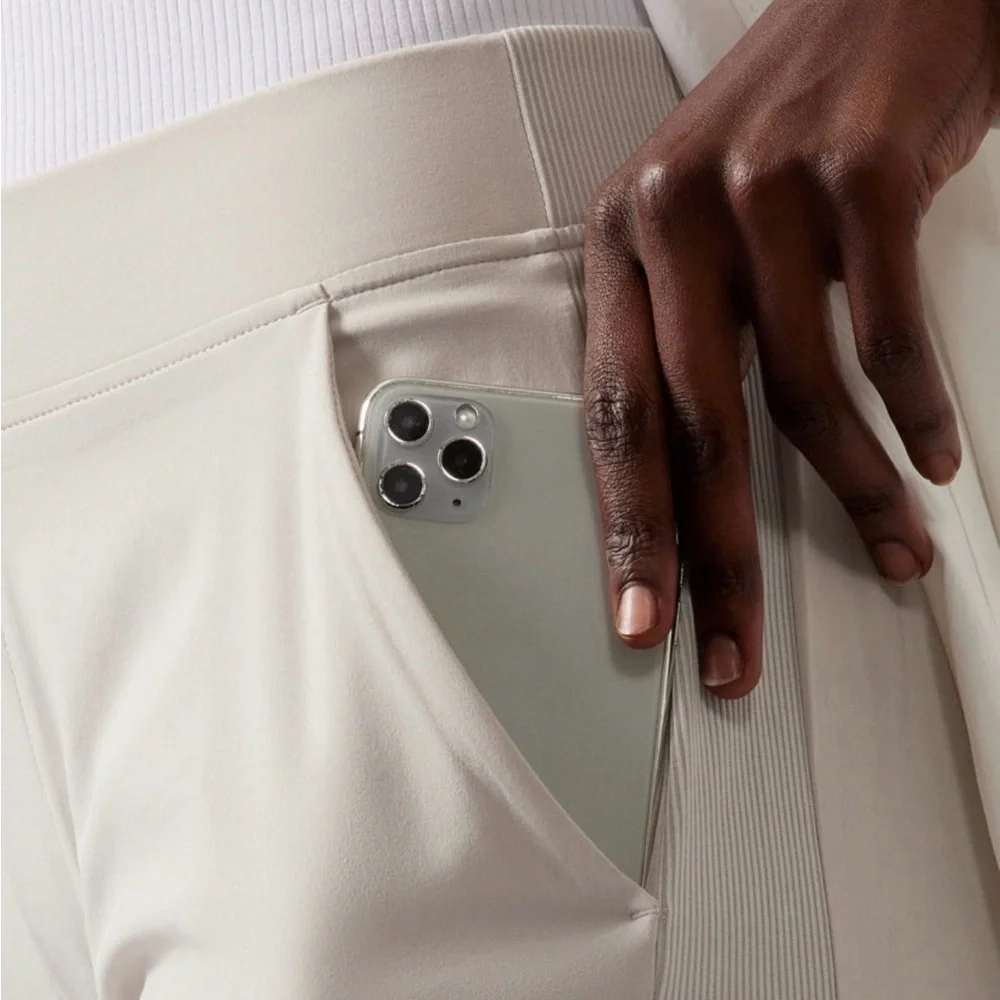 Athleta Brooklyn Mid Rise Ankle Pant Size 4 Beige - Picture 3 of 5